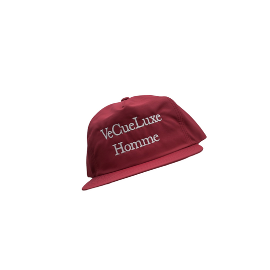 Unconstructed skater hat merlot red